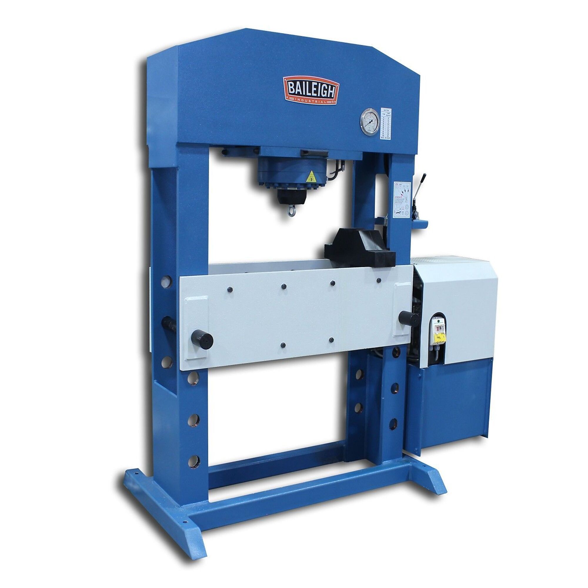 Baileigh Hydraulic H-Frame Press — 110-Ton Capacity, 1in. Plate Steel Framework, Model# HSP-110M-HD